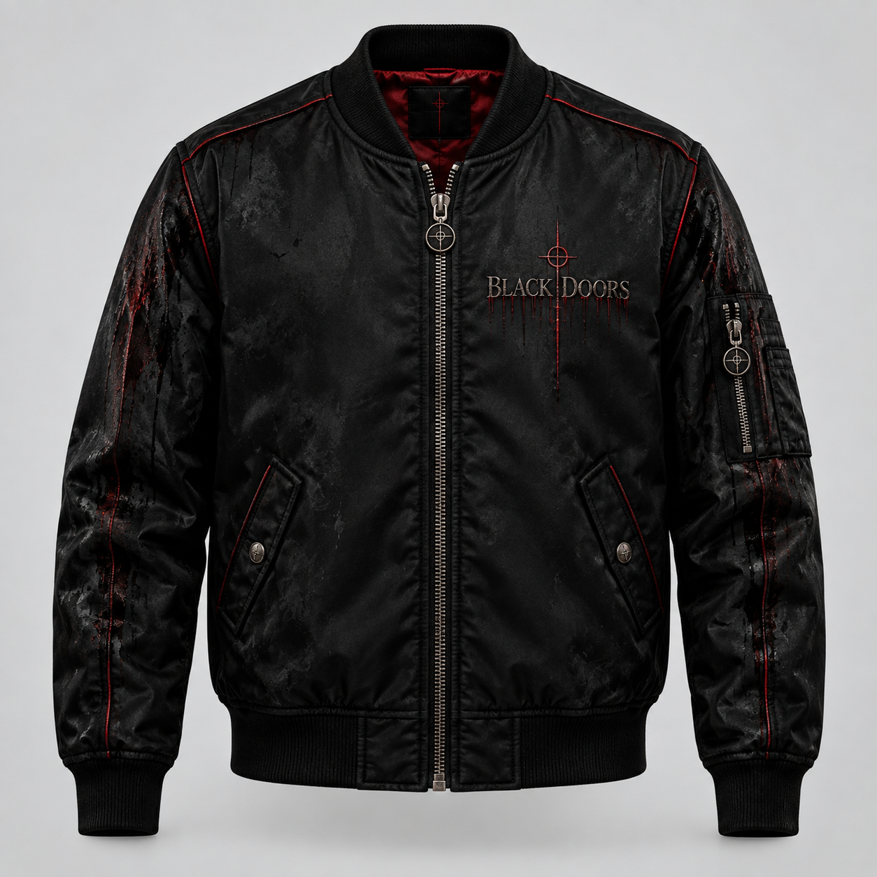 Black Doors Bomber Jacket